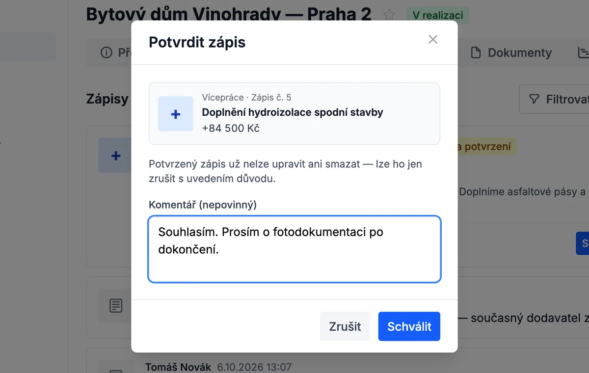 Investor zápis schválí