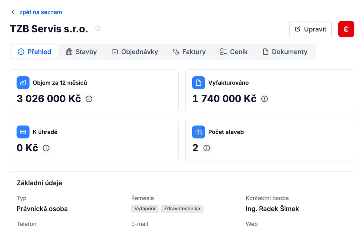 U subdodavatele vidíte objem i to, co zbývá zaplatit